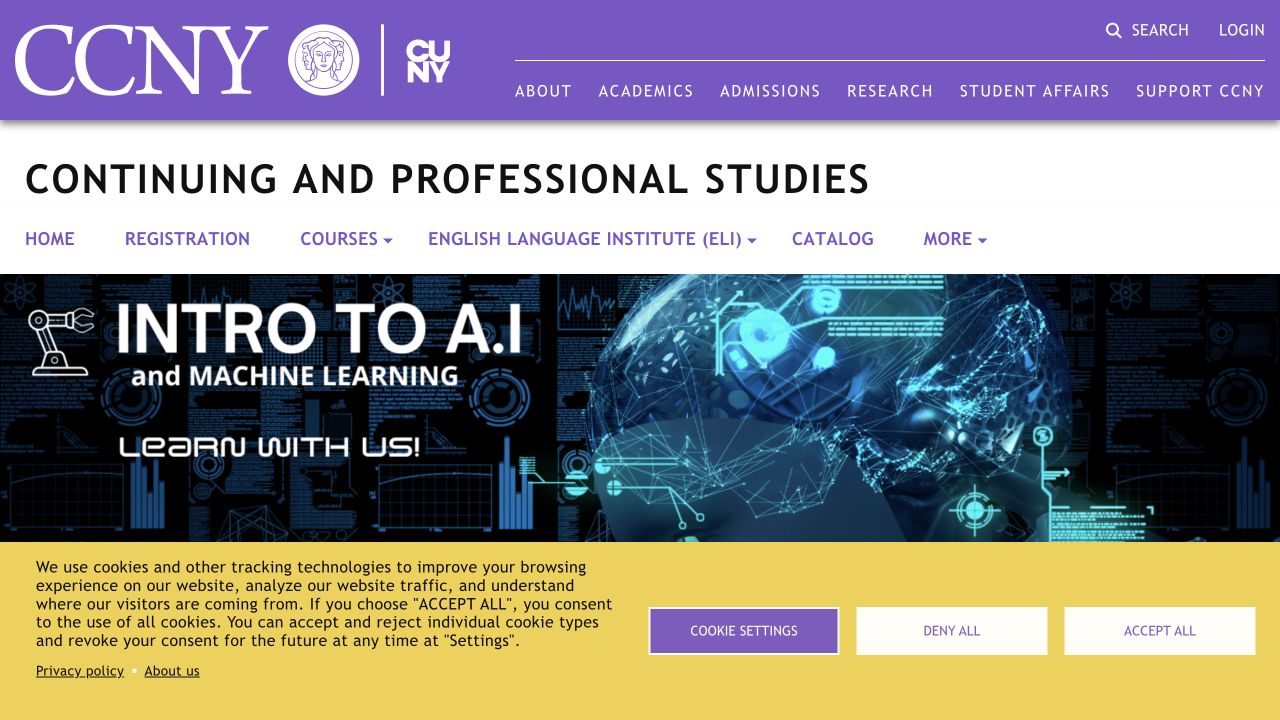 First-screen reference of ccny.cuny.edu