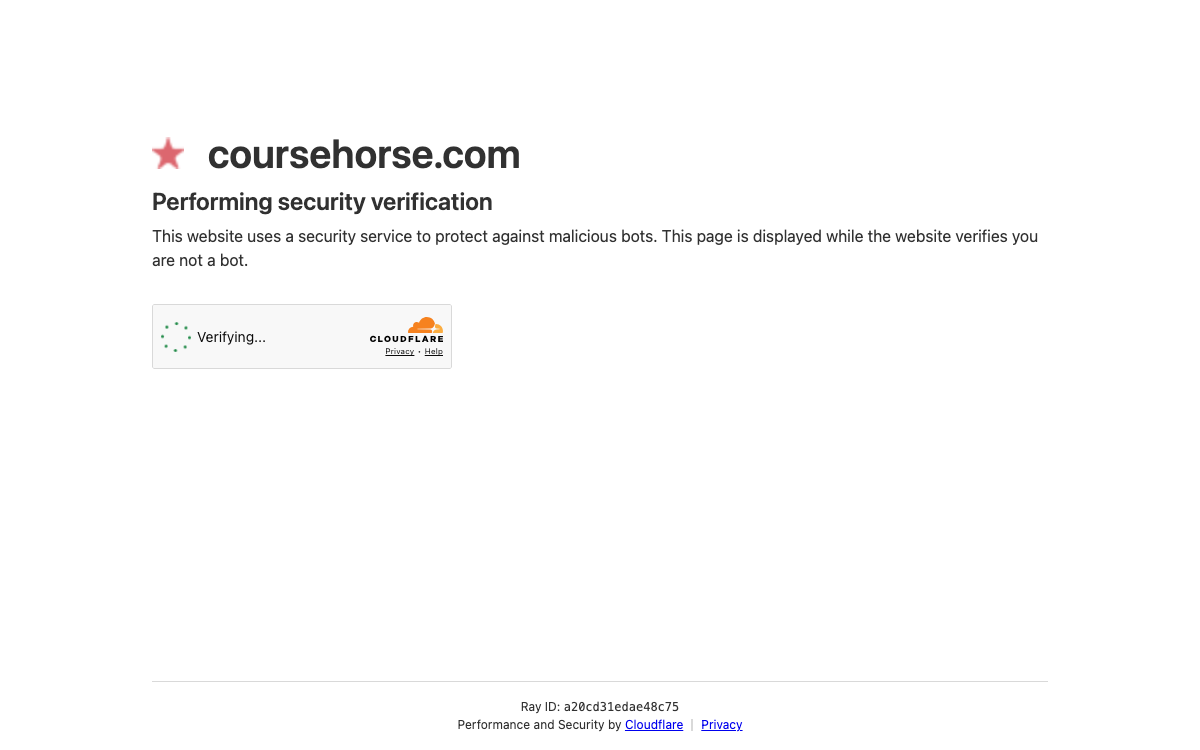 First-screen reference of coursehorse.com