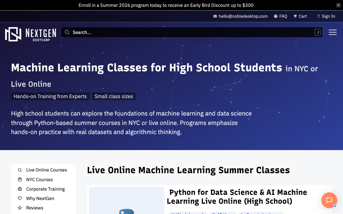 First-screen reference of nextgenbootcamp.com