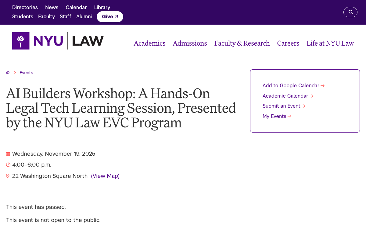 First-screen reference of law.nyu.edu
