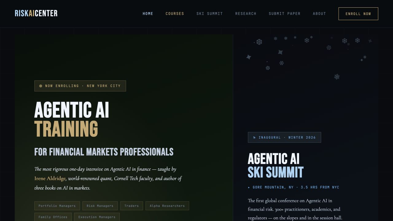 First-screen reference of riskaicenter.com